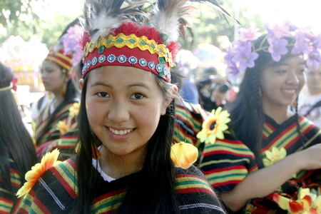 MANILA APRIL 16: Contingent in The Aliwan Fiesta on April 16, 2016 in Manila, Philippines.  Aliwan celebrated with cultural presentation & street dance competition.のeditorial素材