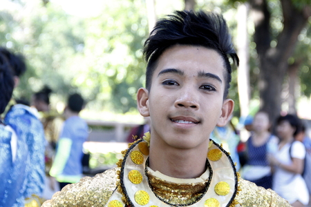 MANILA APRIL 16: Contingent in The Aliwan Fiesta on April 16, 2016 in Manila, Philippines.  Aliwan celebrated with cultural presentation & street dance competition.のeditorial素材