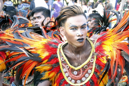 MANILA APRIL 16: Contingent in The Aliwan Fiesta on April 16, 2016 in Manila, Philippines.  Aliwan celebrated with cultural presentation & street dance competition.のeditorial素材