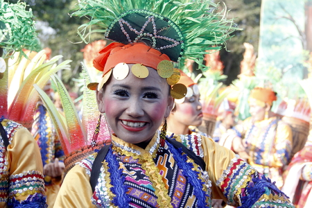 MANILA APRIL 16: Contingent in The Aliwan Fiesta on April 16, 2016 in Manila, Philippines.  Aliwan celebrated with cultural presentation & street dance competition.のeditorial素材
