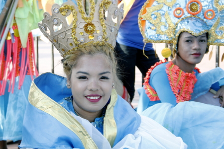 MANILA APRIL 16: Contingent in The Aliwan Fiesta on April 16, 2016 in Manila, Philippines.  Aliwan celebrated with cultural presentation & street dance competition.のeditorial素材