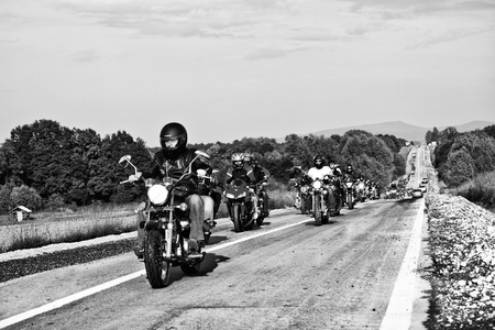 bikers on the roadのeditorial素材