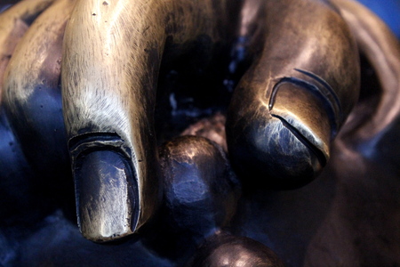 Resting Hand Statueの写真素材