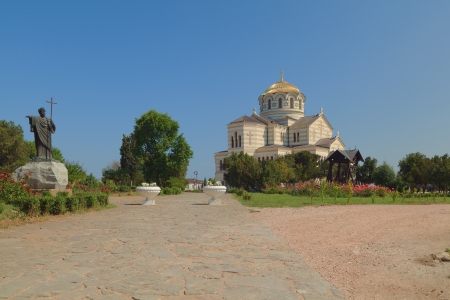 St. Vladimir Cathedral in Hersonesos. Sevastopol. Cremea.の写真素材