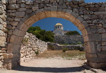 St. Vladimir Cathedral in Hersonesos. Sevastopol. Cremea.の写真素材