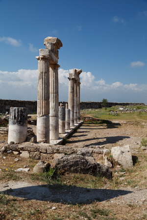 Ruins of ancient city of Hierapolis. Pamukkale.の写真素材