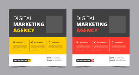 promotional marketing template for social media. flyer for marketing and businessのイラスト素材