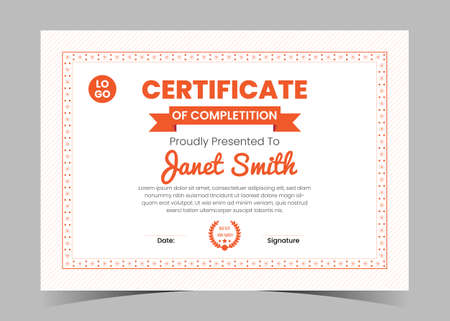 modern certificate template. certificate design, certificate template awards diploma. Professional Certificateのイラスト素材