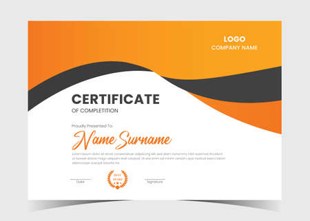 Certificate of Appreciation template, certificate of achievement, awards diploma templateのイラスト素材