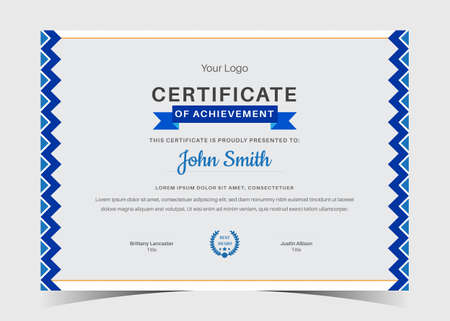 modern certificate template. certificate design, certificate template awards diploma. Professional Certificateのイラスト素材