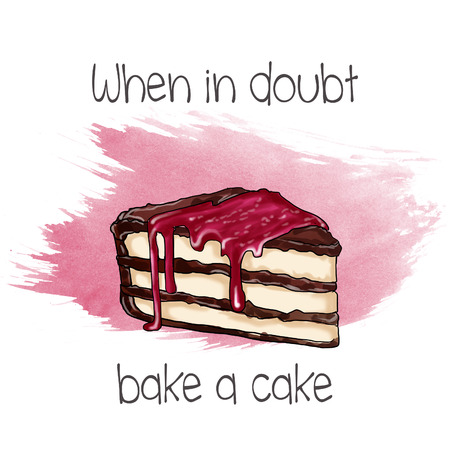 raster illustration - pastry quote - quotation
