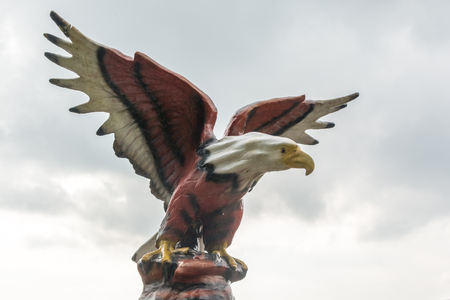 statue of an eagle in the skyの写真素材