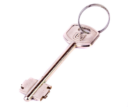 The key isolated on a white backgroundの写真素材