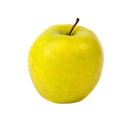 Yellow green apple isolatedの写真素材