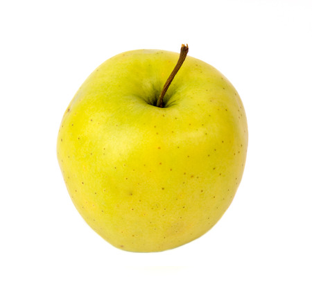 Yellow green apple isolatedの写真素材
