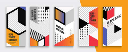 Trendy editable  Stories template. Design for social media.