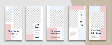 Trendy editable  Stories template. Design for social media.