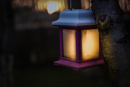 Lantern in the dawnの写真素材