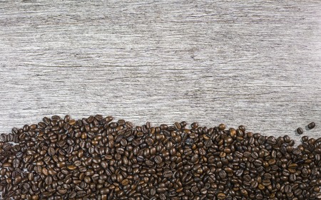 A frame from many roasted coffee beansの写真素材