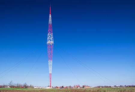 The highest telecommunications mast tower in Europe.の写真素材