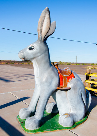 JOSEPH CITY, AZ USA - MAY 12, 2013  Iconic jack rabbit statue at the Jack Rabbit Trading Post on Route 66 のeditorial素材
