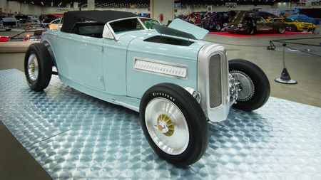 DETROIT, MI USA - MARCH 7, 2014  A 1932 Ford Roadster Interpretation, a contender for the Ridler...