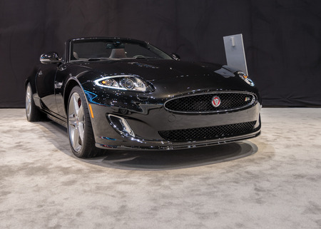 CHICAGO, IL USA - FEBRUARY 7, 2014  A 2014 Jaguar XK car at the Chicago Auto Show  CAS  のeditorial素材