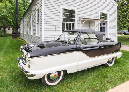 DEARBORN, MIUSA - JUNE 20, 2015: A 1960 AMC Metropolitan 560 car at The Henry Ford THF Motor Muster, held at Greenfield Village.のeditorial素材