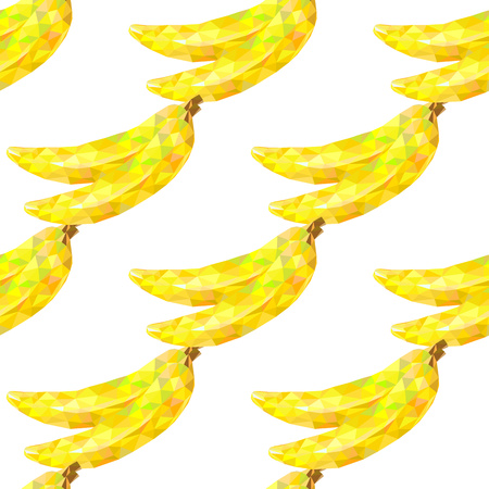 seamless pattern with bananas. triangles, abstract geometric bananaのイラスト素材