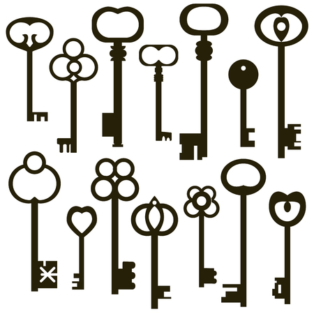 Collection of antique keysのイラスト素材