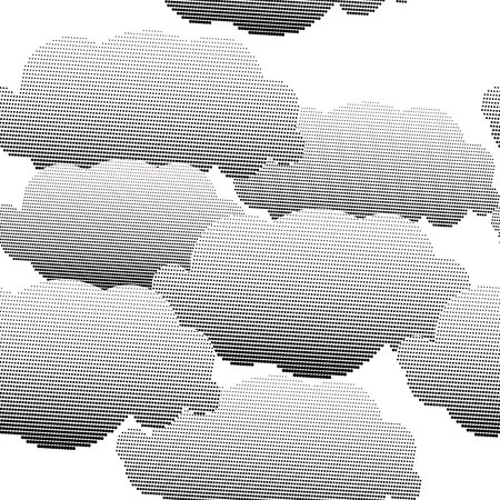 Black and white cloudsのイラスト素材