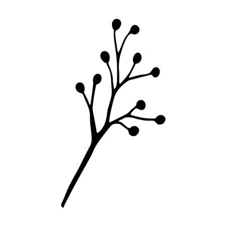 Social media story Hand-drawn vector floral elementのイラスト素材