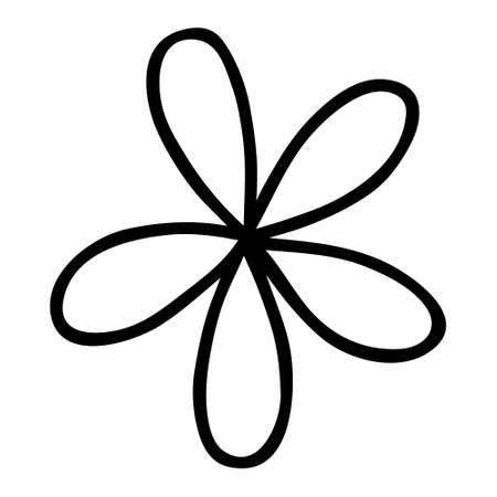 Floral Doodle icon for social media story. Hand drawn doodle chamomileのイラスト素材