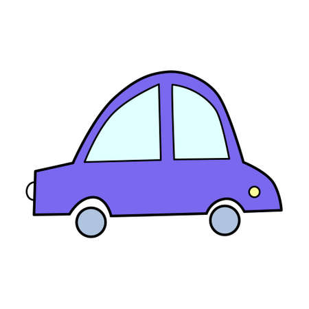 Machine doodle illustration. Children's drawing style. hand drawn illustration, flat designのイラスト素材