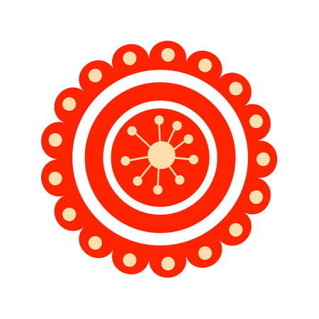 stylized flower, flat design, isolated on whiteのイラスト素材