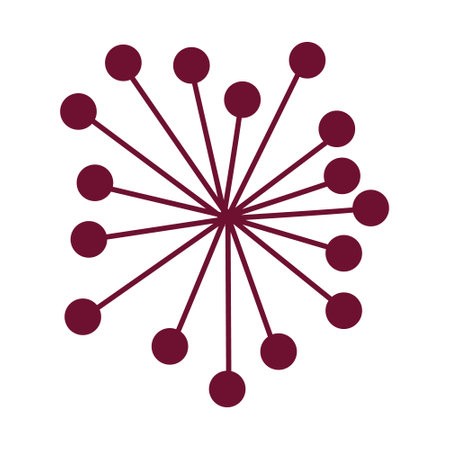 Illustration of a branch with berries, flat designのイラスト素材