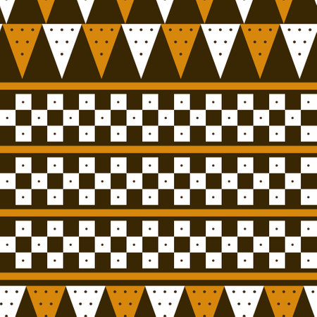 abstract geometric seamless pattern in ethnic style. African style backgroundのイラスト素材