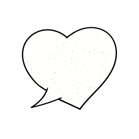 Hand drawn speech bubble isolated on white backgroundのイラスト素材