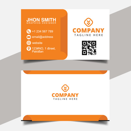 Double-Sides Of Horizontal Business Card Templateのイラスト素材