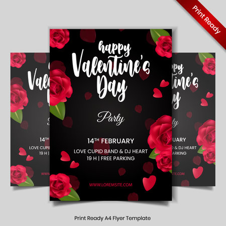 Valentine's day. Romantic set vector backgrounds. Festive gift card templates with realistic 3d design elements. Holiday banners, web posters, flyers and brochures, greeting cards, group bright coversのイラスト素材