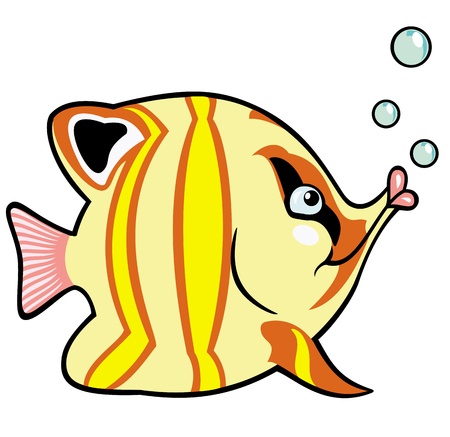 aquarium fish,cartoon picture for babies and little kids,vector illustrationのイラスト素材