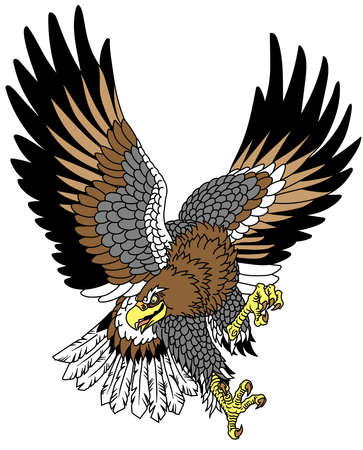 Stylized Japanese eagle.のイラスト素材