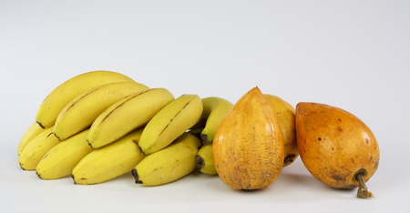 bananas and Canistel Egg Fruitの写真素材