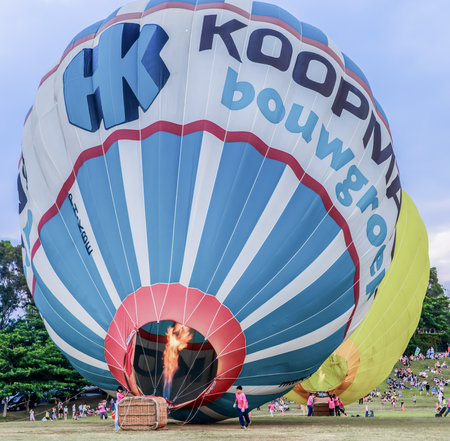 Taitung, Taiwan - August 3, 2015: Taiwan international balloon festival in Luye Gaotai, Taitungのeditorial素材