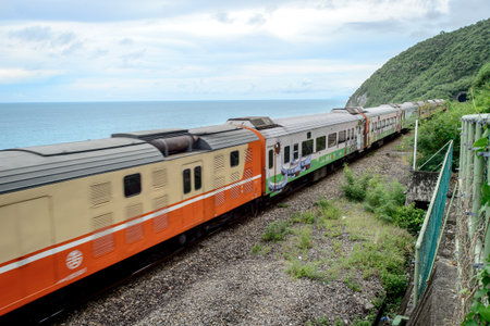 Taitung, Taiwan - August 26, 2017: Duoliang Station. The most beautiful station in Taiwan.