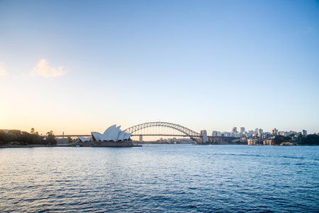 The Sydney Opera House is a famous arts center. It was designed by Danish architect Jorn Utzon, finally opening in 1973.のeditorial素材