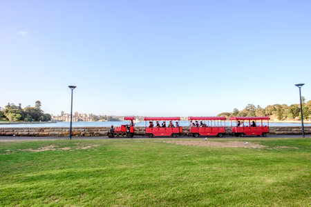 SYDNEY - October 12: Botanic Garden Touring Train in Sydney Royal Botanic Garden on October 12, 2017...