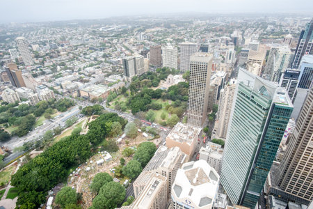 SYDNEY, AUSTRALIA. - On October 10, 2017 -The city view of sydney from sydney towerのeditorial素材