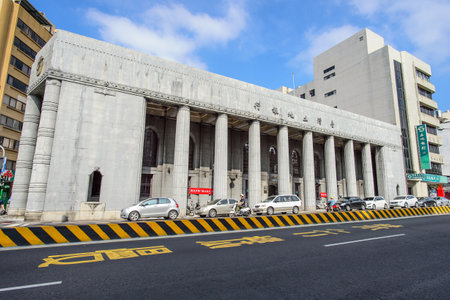 Tainan, Taiwan - November 20,2017: Land Bank of Taiwan in Tainan, Land Bank of Tainan built in Japanese colonial period that Monuments in Tainanのeditorial素材