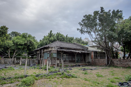 Tainan, Taiwan - November 24,2017: Old Japanese architecture in 321 arts villageのeditorial素材